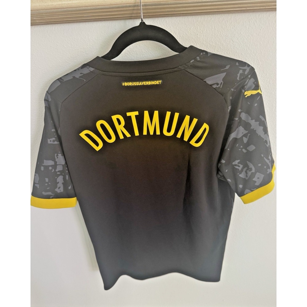 Puma Borussia Dortmund BVB 09 Black Away 2022-23 Soccer Jersey Sz M - Picture 4 of 7